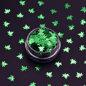 핫 세일 가을 잎 모양 글리터 PET 6mm 200+ 색상 - Product Image 2