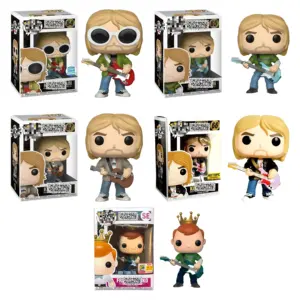 Nirvana band kids toy gift Wholesale Funko pop Kurt Donald Cobain rock singer model toys with Funko pop protector Action Figures