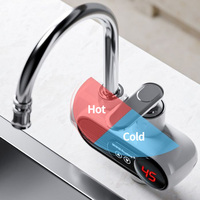 Robinet chauffe-eau électrique instantané HLK, design moderne, poignée unique, affichage numérique de la température LED, robinet de lavabo en plastique pour cuisine