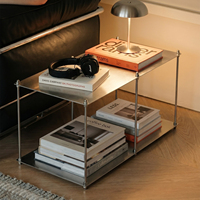 Table basse en métal minimaliste de luxe - Table d'angle créative moderne et simple - Table basse simple personnalisable