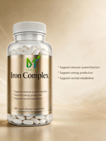 Complément Alimentaire OEM Iron Complex 60 Comprimés, Soutient la Fonction du Système Immunitaire, Favorise la Production d'Énergie