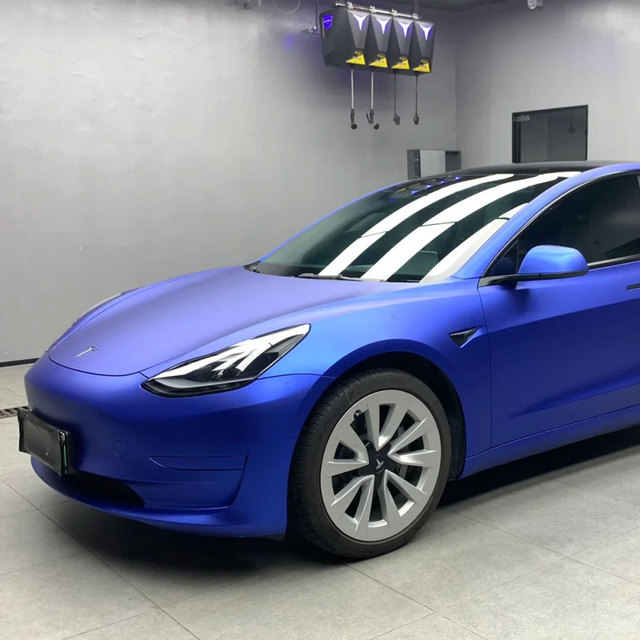 Blue PET  Cast Self-Healing Car Wrap Vinyl 1.52x16M  Matte Metallic Car Stickers Self Heal Film Ppf