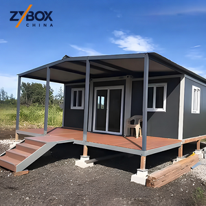 ZYBOX Venta Directa de Fábrica en China: Casa Contenedor Expandible con Techo, 20ft 40ft, Hogar Prefabricado Móvil de 2 Dormitorios para Sala de Estar u Hotel - Product Image 1