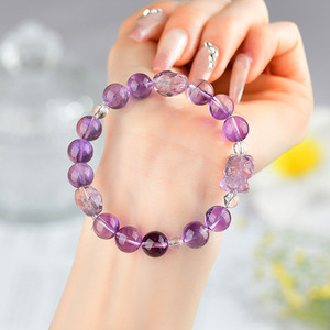 Großhandel natürliches Eis Amethyst Gold schlucken Biest Armband New Chinese Original Girl Armband - Product Image 1