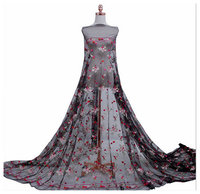 2024 nouveau Design robe de mariée doux dentelle matériel brodé motif dames vêtements pour enfants Art robe tissu maille tissu