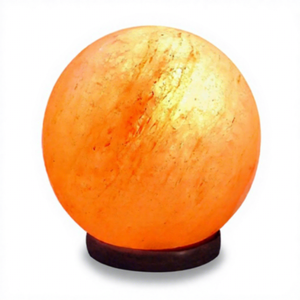 Lampe de table artisanale naturelle pour la maison, purificateur d'air Feng Shui en forme de boule, lampe de sel de l'Himalaya personnalisée, best-seller, avec fonction d'amour - Product Image 1