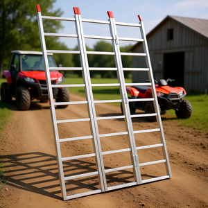 1500 Lbs Tri-Fold Rampe de Chargement en Aluminium 77 \ "X 54 \" pour Tracteurs ATVs UTV - Product Image 2