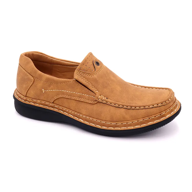 2019 New Model Sports Casual Shoes Brown Formal Men Leather Shoe