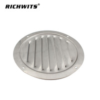 Grille d'aération ronde en acier inoxydable 316 poli miroir, étanche, pour bateaux, camping-cars et yachts