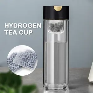 320ml nước khoáng Hydro cốc kiềm chai Ionizer với 4 túi nước khoáng túi lọc tùy biến