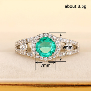 Elegante Anello Vintage da Donna, Gioiello da Dito Scintillante di Lusso alla Moda - Product Image 5