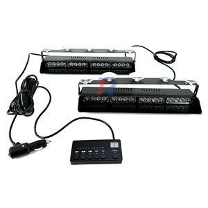 Un par de luces estroboscópicas de advertencia Interior de coche, lámpara de baliza intermitente de 32 <span class=keywords><strong>LED</strong></span> con controlador de pantalla Digital <span class=keywords><strong>para</strong></span> <span class=keywords><strong>parabrisas</strong></span> de tablero - Product Image 1