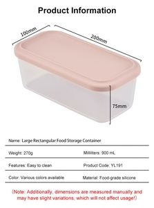Premium Employee Appreciation Gift Customizable BPA Free Eco-Friendly Leak Proof Silicone Bento <b>Box</b> Office <b>Lunch</b> Container - Product Image 2