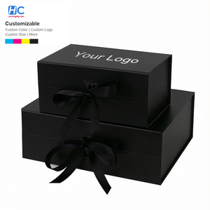 Caja de regalo magnética plegable premium para bolsos de cuero de lujo, embalaje minorista, elegante estuche rígido de cartón. - Product Image 1
