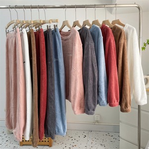 <span class=keywords><strong>Pigiama</strong></span> Invernale Lungo <span class=keywords><strong>in</strong></span> <span class=keywords><strong>Pile</strong></span> Corallo da Donna, Tinta Unita, Morbido e Caldo, Set <span class=keywords><strong>Pigiama</strong></span> Spesso per Ragazza - Product Image 5