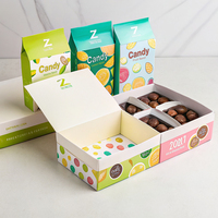 Boîte de présentation personnalisée de luxe et tendance pour cupcakes, biscuits, noix, pâtisseries, desserts, avec logo, fermeture éclair de qualité alimentaire