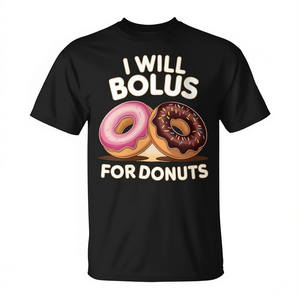 Camiseta con humor para diabéticos: I Will Bolus For Donuts - Product Image 2
