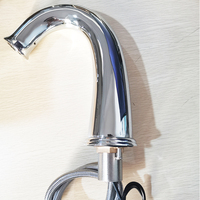 Robinet d'eau à capteur automatique HY-163D moderne robinet de lavabo monotrou monté sur le pont sans contact pour noyau de vanne en céramique de salle de bain
