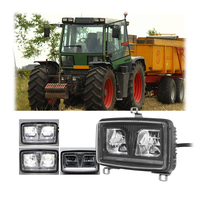 3x5 Inch Led Headlight Silver Black Led Tractor Headlight pour Fendt Farmer 270V 270VA 270PA