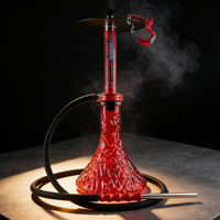 Kit complet de chicha arabe design échappement de course, à un seul tuyau, avec boîte cadeau, vente en gros