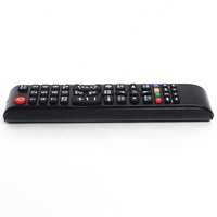 Télécommande universelle infrarouge en plastique à code fixe noire avec 4 boutons et portée de 10 m pour téléviseurs Samsung, compatible avec 2 piles AAA