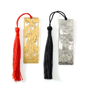 Marcapáginas de Metal Personalizados, Marcapáginas Delgados de Latón Grabado, Únicos, para Aniversario Escolar, con Borla - Product Image 2