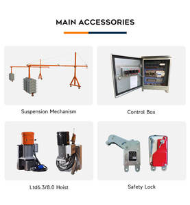 Plateforme suspendue ZLP630 pour nettoyage de façades, nacelle de chantier galvanisée à chaud, plateforme suspendue par câbles pour nettoyage de façades de bâtiments - Product Image 6