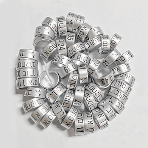 Bagues de marquage pour pigeons voyageurs 2024 BtgB/ en alliage d'aluminium pour pigeons de course - Product Image 2