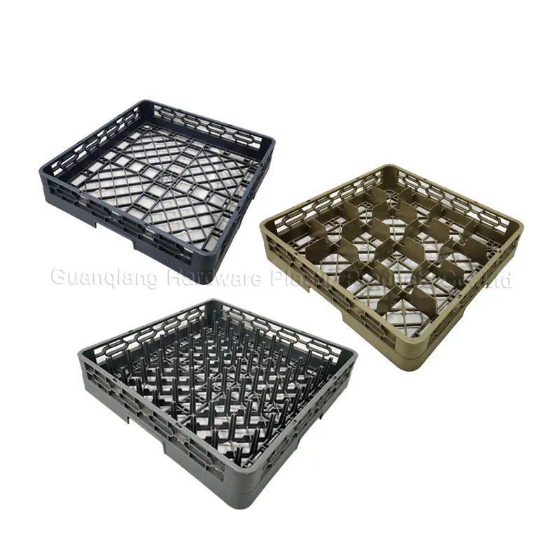 50x50 cm Commercial plastic kitchen flatware tray storage drying basket dishwasher plate dish peg rack