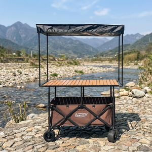 Stand de vente multifonctionnel personnalisé avec grande table pliable et pare-soleil pour le <span class=keywords><strong>camping</strong></span> et les marchés nocturnes - Product Image 6