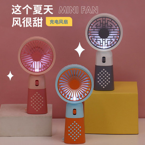 Hand Fan USB Charging Portable Small <b>Desk</b> Hand Fan with Mobile Phone Bracket - Product Image 4