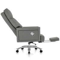 Chaise de bureau pivotante ergonomique moderne en cuir véritable, chaise de direction pour patron ou manager, chaise de bureau pour ordinateur, chaise de conférence