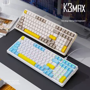 Kostenlose Wolf K3 MAX koreanische mechanische Tastatur Dichtungsstruktur kundenspezifisch Heißstecker-Spiel koreanische mechanische Tastatur