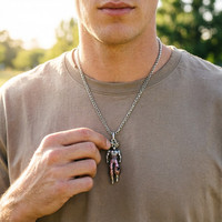 Colliers pendentifs Dragon Ball Saiyan pour hommes, colliers tendance hip-hop, bijoux d'anime
