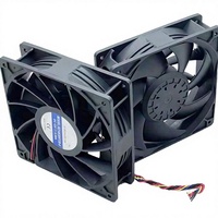 Ventilateur de refroidissement 120x120x38mm AC 220V/240V avec cadre en aluminium, LED noire, roulement à billes, connecteur 4 broches, 17dB(A) silencieux, 75CFM pour boîtier d'ordinateur