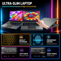 Ordinateur portable à écran tactile de 15,6 pouces avec processeur Intel i7 8550U intégré, 12 Go de RAM, stockage SSD en option, déverrouillage par empreinte digitale, prise en charge du logo personnalisé