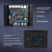 Mini PC CWWK N150 sin ventilador, 4 puertos LAN 2.5GbE i226-V, ranura TF, pantalla 4K, DDR5 F3, dispositivo de firewall OPNsense, microordenador.
