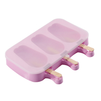 Moule à crème glacée ovale violet Taro Emballage personnalisé Silicone doux et élastique réutilisable à haute température et à basse température