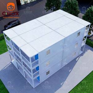 Cbox Vente en gros de maisons conteneurs démontables, résidence moderne à 3 étages, unités d'habitation préfabriquées en panneaux sandwich pour le personnel - Product Image 4