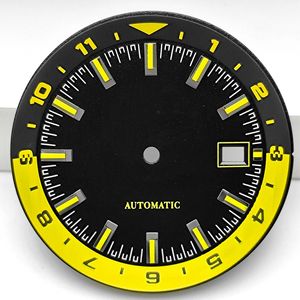 Cadran de montre de 36,5 mm compatible avec le mouvement NH35, logo personnalisé, cadran de montre mécanique en laiton - Product Image 3