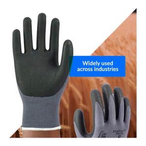 SAFETYWARE FNP02 Gants de sécurité flexibles pour champs pétrolifères avec revêtement en nitrile pour écran tactile et antidérapant résistant aux coupures et aux chocs Noir - Product Image 1