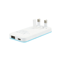 Nuevo Cargador de Pared GaN PD Ultra Delgado de 20W 2026 con Enchufe UK, Puerto Tipo-C y Protección OTP, Plegable para Teléfono Móvil