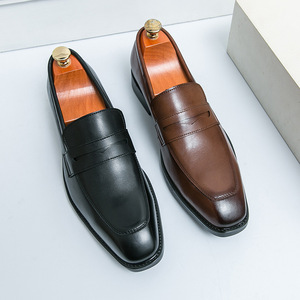 Scarpe in Pelle da Uomo Formali per Affari Nuova Collezione Primavera-Autunno 2026 Stile Britannico alla Moda con Punta Affusolata per <span class=keywords><strong>Sposo</strong></span> - Product Image 4