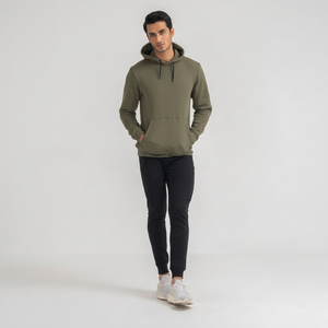 Men's Pullover <b>Hoodie</b> Polyester/Cotton Blend Soft Fleece Quick Dry Breathable Winter Street Style Regular Fit - Product Image 1