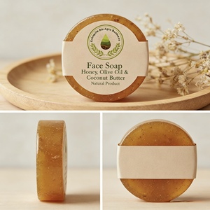 Jabón Facial de Miel Natural Africana al por Mayor, con Aceite de Oliva y Manteca de Coco, Jabón para el Cuidado de la Piel - Product Image 5