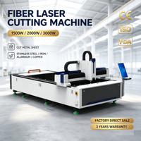 Machine de découpe laser à fibre CE 1500W 1530 pour aluminium, acier inoxydable, tôles, signalétique, lettres publicitaires, haute précision