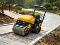 Rouleau compresseur léger de 2 tonnes, 12 kW 16 CV, vibration à une touche pour le nivellement des chemins de parc et des sols