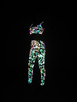 Pantalon de sport réfléchissant taille haute en polyester, imperméable, doux, coloré, lumineux la nuit, style champignon, collection 2022