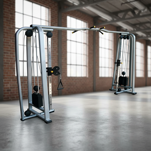 Multi-Functional Smith <strong>Cable</strong> <strong>Machine</strong> Wall Trainer Cross-Over Functional Half <strong>Squat</strong> Rack Made of Steel and Metal - Product Image 5