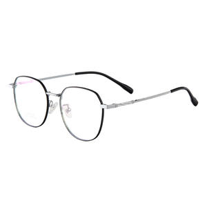 Gafas con montura irregular de titanio 6807, antiluz azul, para mujer, montura completa, lentes de resina ovaladas, ligeras y modernas - Product Image 2